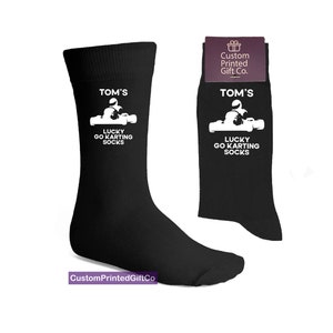 Gepersonaliseerde Lucky GoKarting-sokken, Go Karting-cadeau - cadeau voor racer Go Karter - cadeau voor haar/hem - GoKarting, Karting Racing Gifts