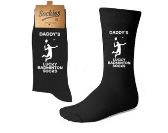 Personalised Lucky Badminton Socks, badminton Gift - Gift for badminton  Player -  Gift for Her / Him - badminton accessories gifts