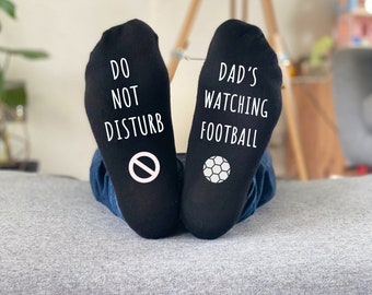 Personalised Do Not Disturb NAME is watching TEAM Football Socks - Custom Men's Gift - Birthday - Father's Day Gift - Personalised Socks