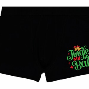 Jingle My Bells - Boxer Corti Uomo A Tema Natalizio - Cadogan Gifts - Nero Taglia Unica