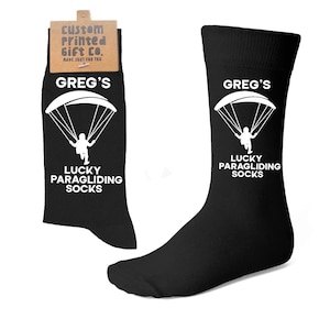 Personalised Lucky Paragliding  Socks, Paraglider Gift - Gift for Paraglider -  Gift for Her / Him - Paragliding accessories gifts