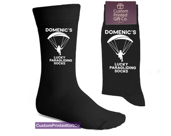 Personalised Lucky Paragliding  Socks, Paraglider Gift - Gift for Paraglider -  Gift for Her / Him - Paragliding accessories gifts