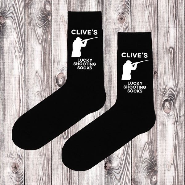 Personalised Lucky Shooting Socks - Clay Pigeon Shooter