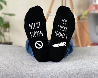 Nicht Stören – Ich Gucke Formel 1 - Personalisierte F1 Formel 1 Geschenk Socken