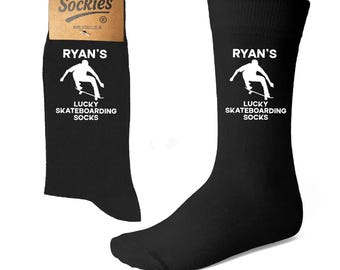 Calcetines de skate personalizados de la suerte, regalo para skaters - Regalo para skaters - Regalo para ella/él - Accesorios de skate