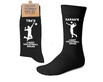 Personalised Lucky VOLLEYBALL Socks - options for HIM or HER great volleyball gift