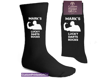 Personalised Lucky Darts Socks - Gift for Darts Player - Darts Gifts