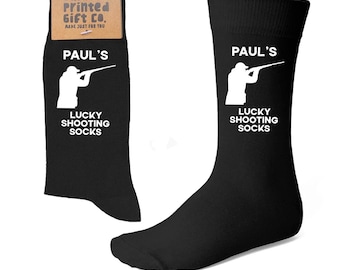 Personalised Lucky Shooting Socks - Clay Pigeon Shooter