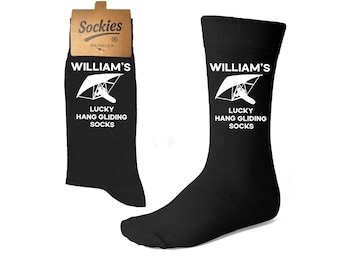 Personalised Lucky Hang Gliding  Socks, Hang Glider Gift - Gift for Hang Gliders -  Gift for Her / Him - Hang Gliding accessories gifts