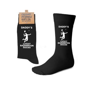 Personalised Lucky Badminton Socks, badminton Gift - Gift for badminton  Player -  Gift for Her / Him - badminton accessories gifts