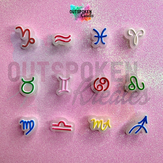 Zodiac Croc Charms Shoe Charms Glow in the Dark Etsy