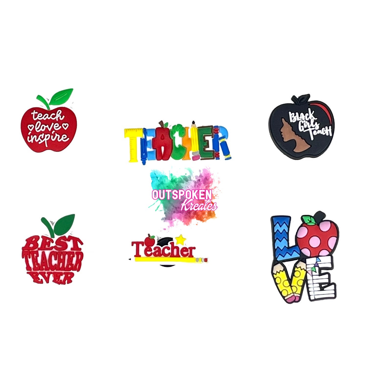 Teacher croc jibbitz sale