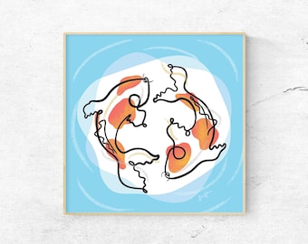 Koi Spirits - Line Art Print [DIGITAL DOWNLOAD]