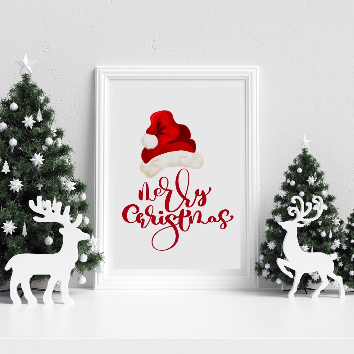 CHRISTMAS PRINTABLE Merry Christmas Sign Cute Christmas | Etsy