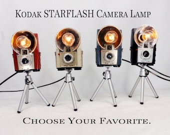 Retro Kodak Starflash Camera Lamp Vintage Nightlight Accent Lamp