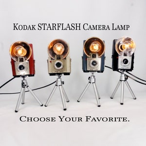 Retro Kodak Starflash Camera Lamp Vintage Nightlight Accent Lamp
