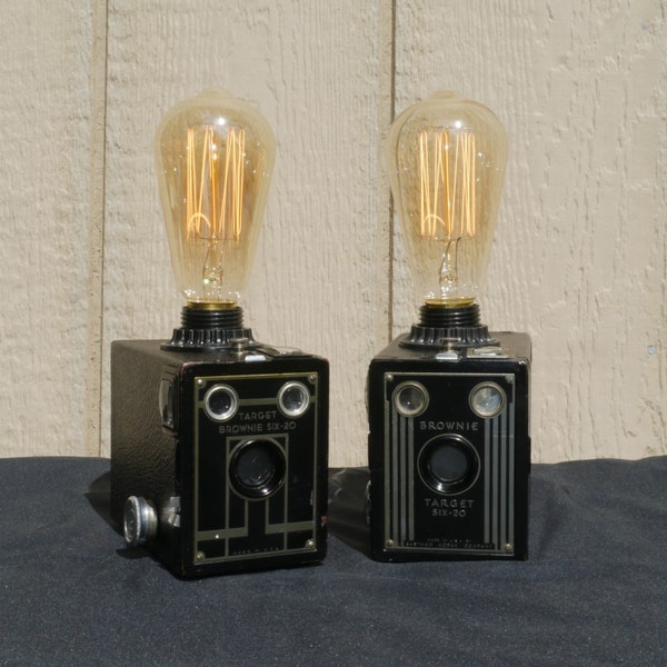 Retro Vintage Recycled Kodak Target 620 Camera Accent Lamp