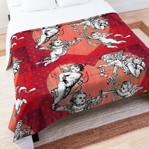 Amor Comforter /Valentine&#39;s Day Bedding / Wedding / Engagement Comforter
