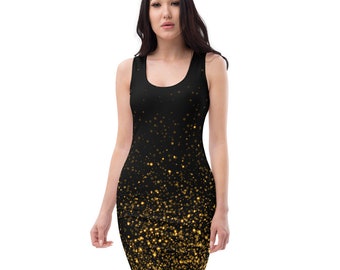 black dresses with gold