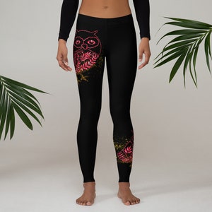 Owl / Scandinavia Winter Folk Theme Leggings