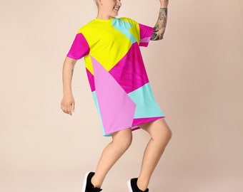 neon t shirt dress WOIUOSGV Glow in Dark Splatter Neon Tshirt Dresses for Women Sun Dress Casual Simple Short Sleeve Round Neck Wrap Mini T Shirt Dress XXL : Amazon.co.uk: Fashion