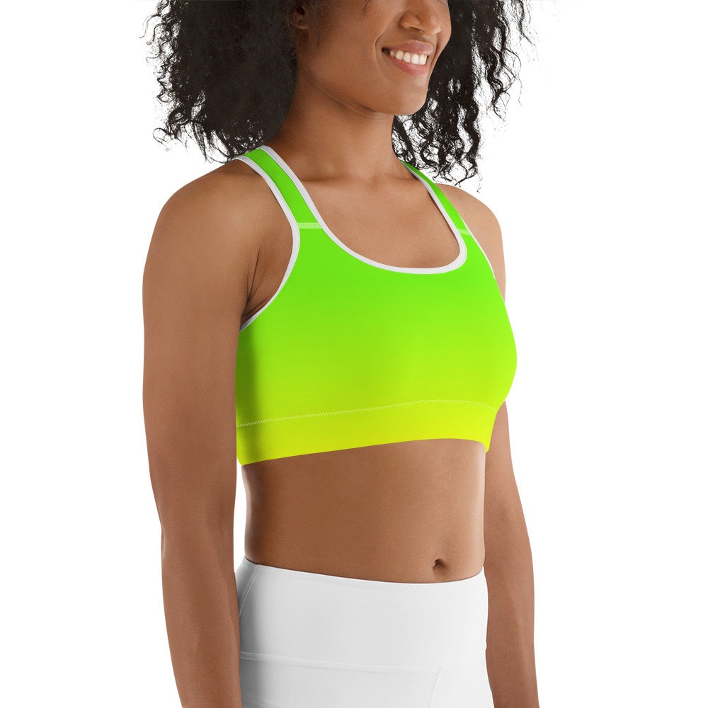 Buy Neon Lime Green / Sports Bra Online in India 