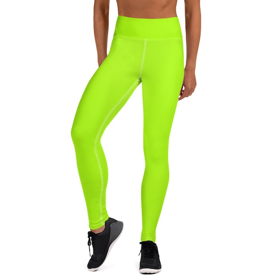 Neon Green Yoga Leggings /high Waisted Leggigns -  Canada