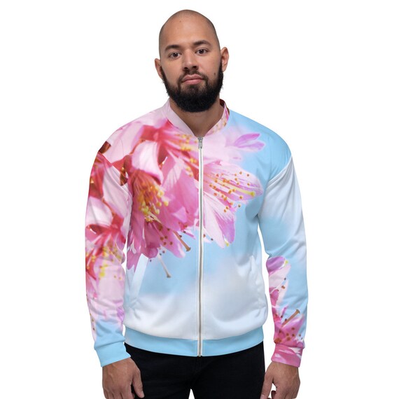 Cherry Blossoms Unisex Bomber Jacket Etsy UK