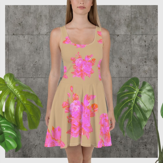 rose skater dress ASOS LUXE - V Neck Skater Dress - Women - Polyester - 6 US