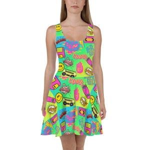 90's KID / Pop Art Skater Dress