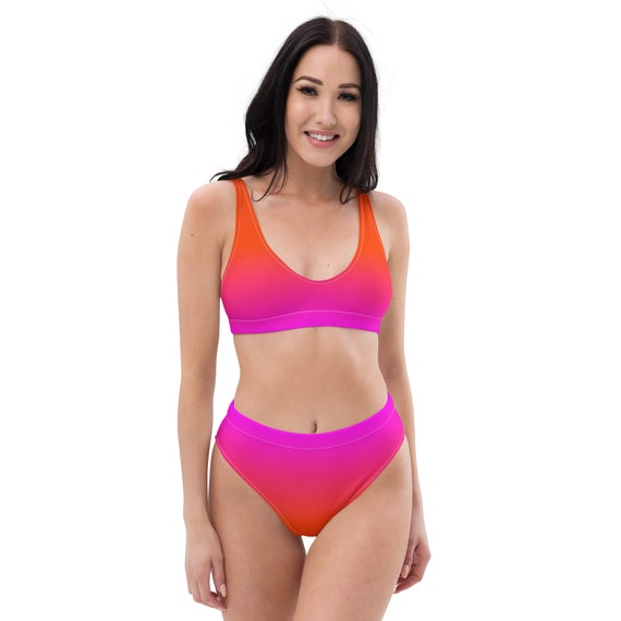Neon bikini shop high waisted