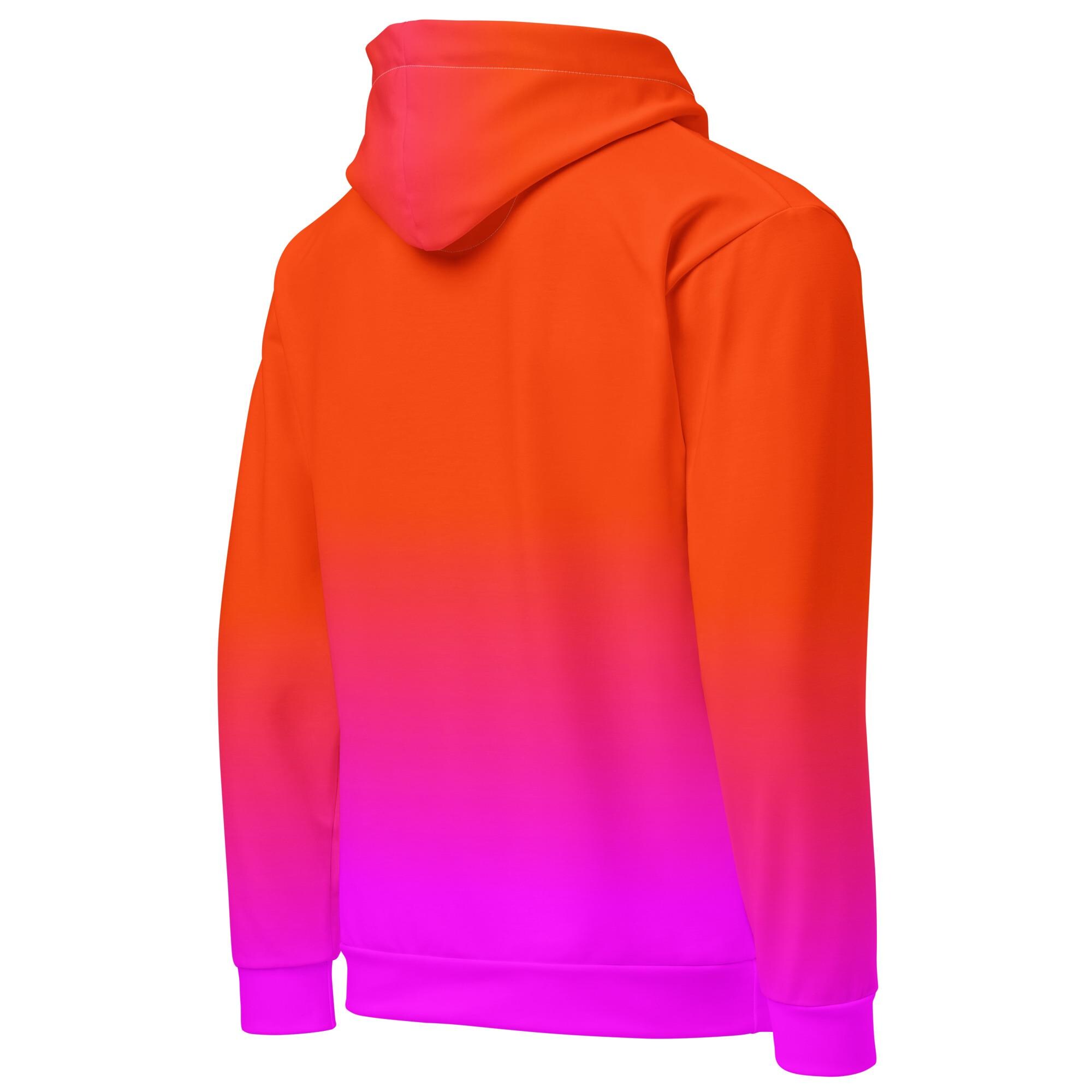 Neon Orange & Pink RECYCLED Unisex Hoodie - Etsy