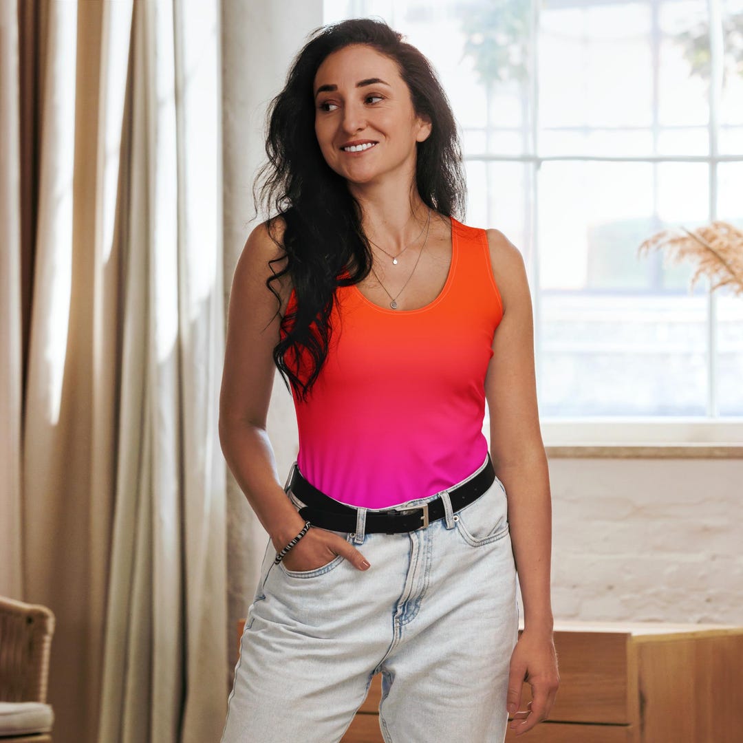 Tシャツ・カットソー RONRON PUMPKIN LAYERED SLEEVELESS PINK RR25BSL4294PK ST-255-SPINE-NEON-