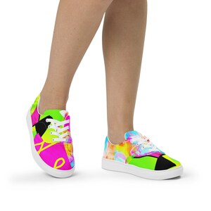 Neon Mish Mash Women’s Lace-Up Canvas Shoes