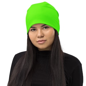 Neon Lime Green Unisex Beanie
