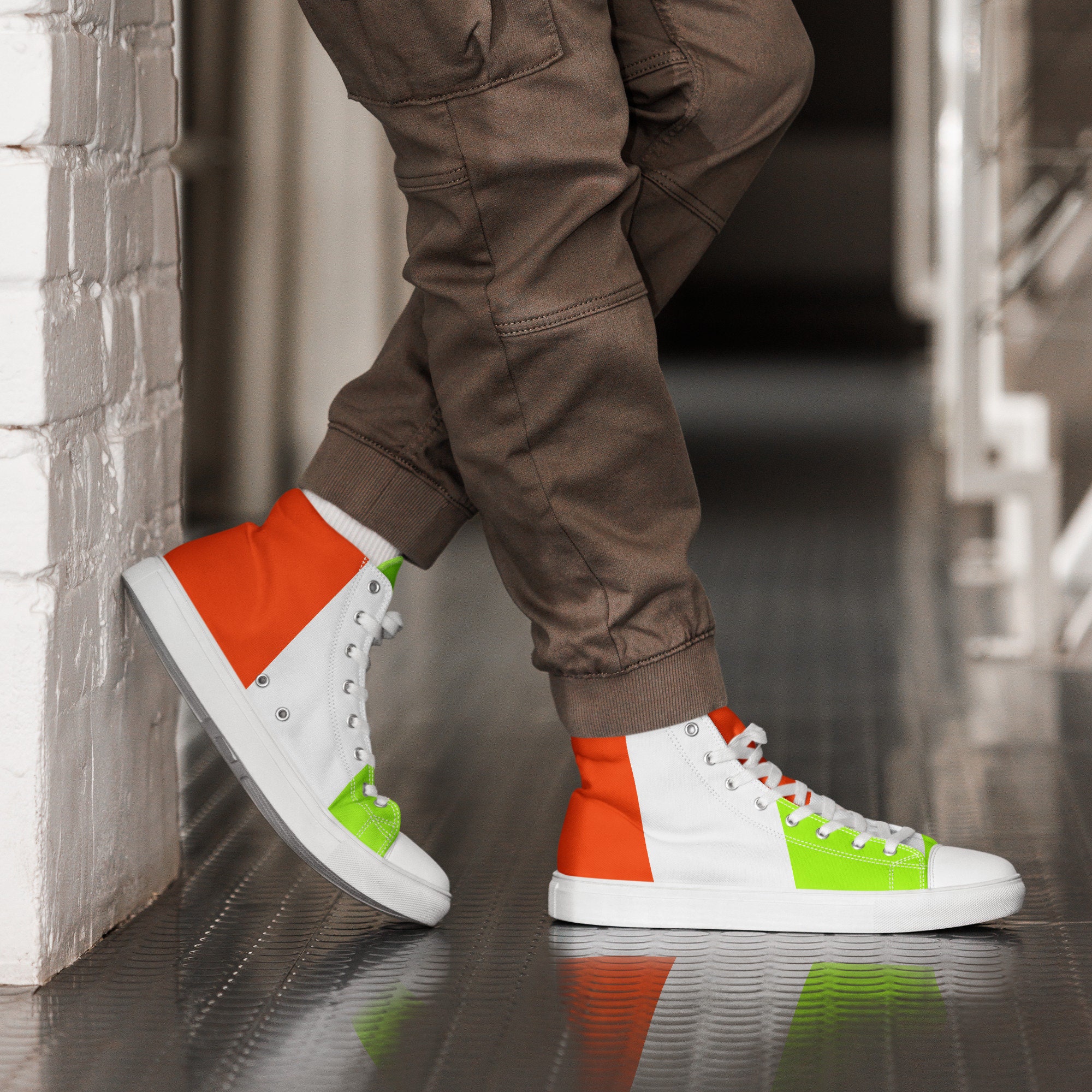 Neon green high top outlet converse
