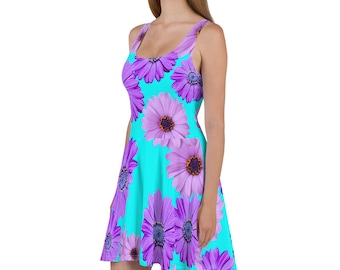 Electric Daisy Purple Daisies / Skater Dress