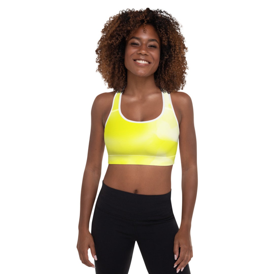 Neon Yellow / Padded Sports Bra 