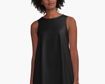 Black Aline Dress / Trapeze Dress / Up To 4XL