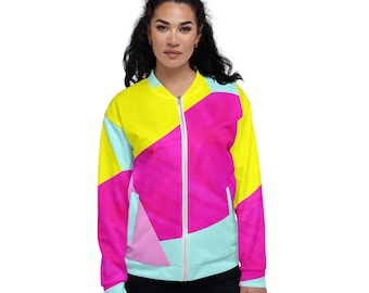 neon bomber jacket womens