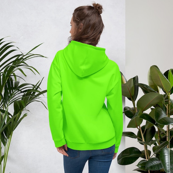 Neon Lime Green RECYCLED Unisex Hoodie - Etsy