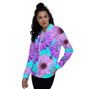 Electric Daisy / Purple Daisies /Unisex Bomber Jacket