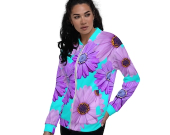 Electric Daisy / Purple Daisies /Unisex Bomber Jacket