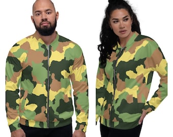 Camouflage Unisex Bomber Jacket / Camo Jacket / Up to 3XL