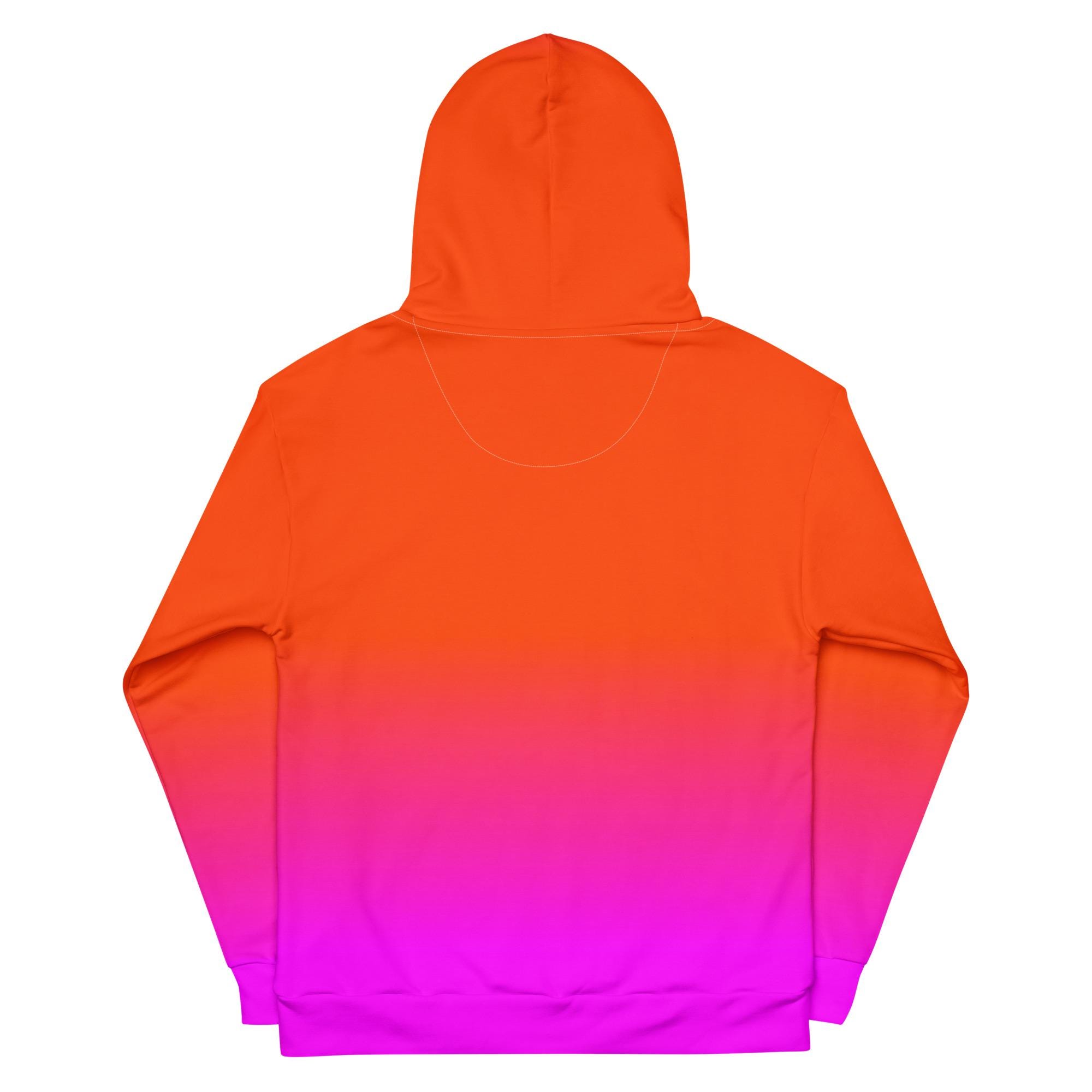 Neon Orange & Pink RECYCLED Unisex Hoodie - Etsy