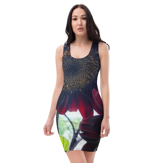 She's a Purple Sunflower Tank Dress / Bodycon