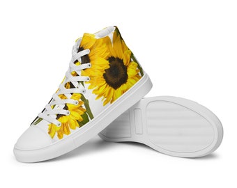 Sunflowers Women’s High Top Canvas Shoes