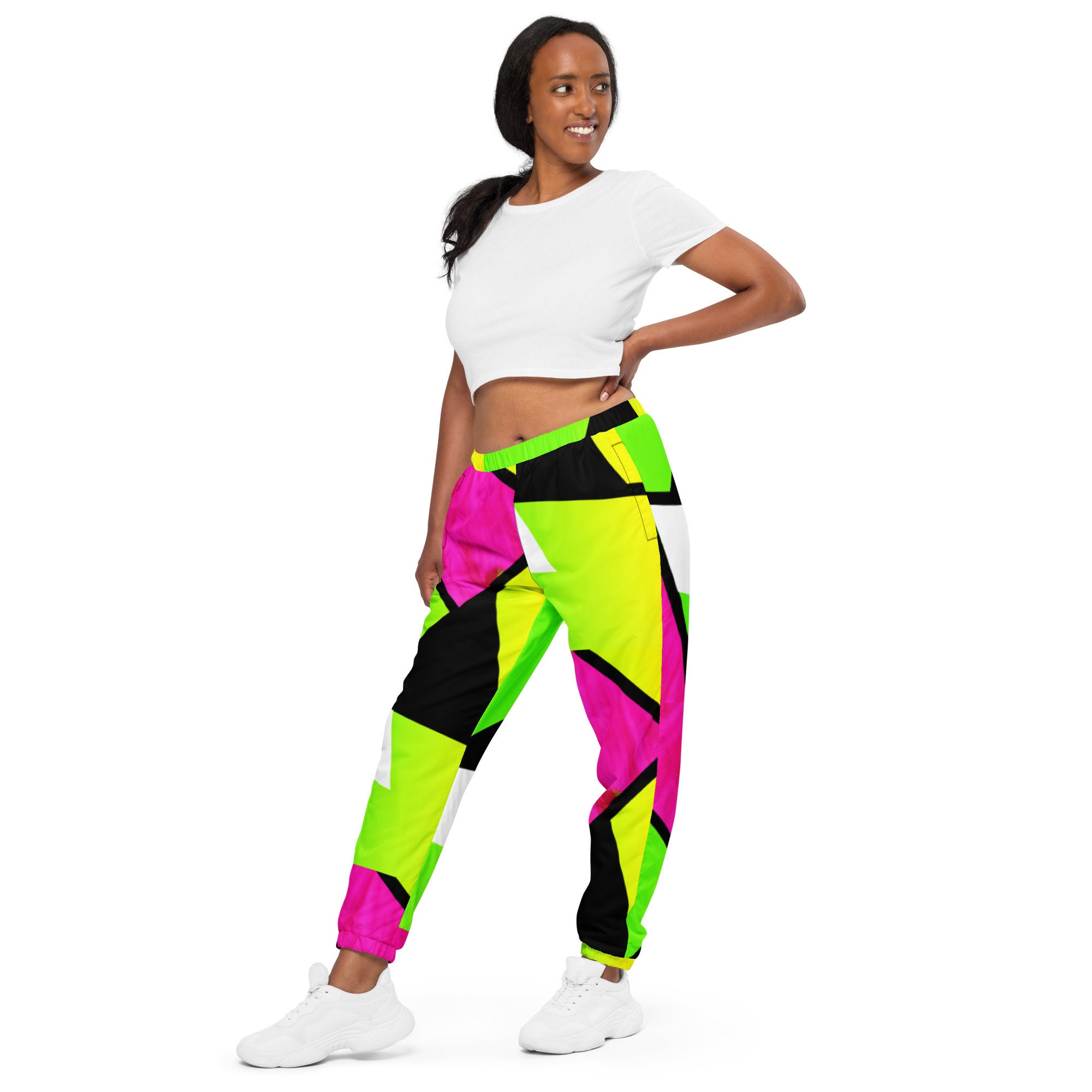 Neon Color Blocking Unisex Track Pants / Festival Neon Pants - Etsy