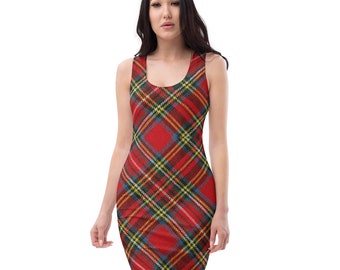 Red Plaid Tank Dress