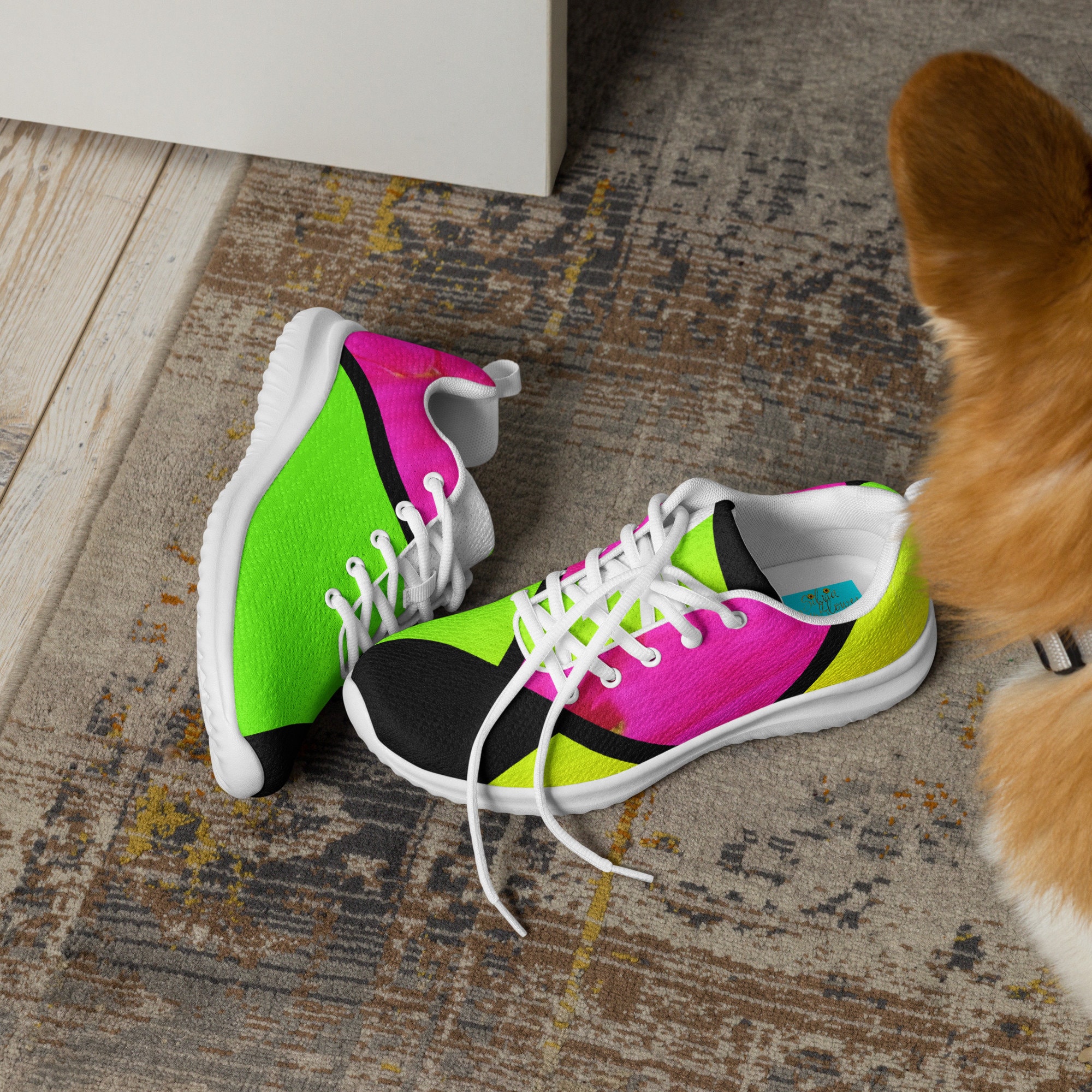 Neon Colorblocking Women’s Athletic Shoes / Neon Sneakers